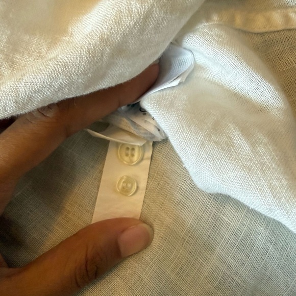 Banana Republic Crisp White 100% Linen Top Size M - Picture 4 of 9
